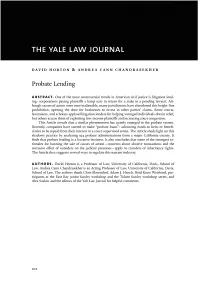 Probate Lending