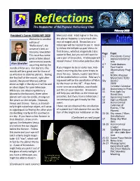 Reflectionsreflections the Newsletter of the Popular Astronomy Club February 2020 President’S Corner FEBRUARY 2020 Mercury’S Disk