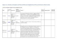 Report on Comments on Houghton and Wyton Submission Neighbourhood Plan and Alternative Modifications