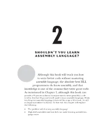 Shouldn't You Learn Assembly Language?