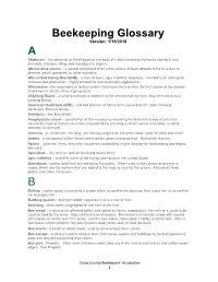 Beekeeping Glossary