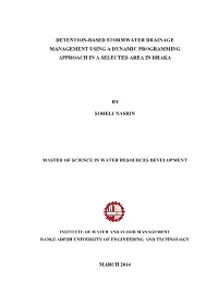Detention-Based Stormwater Drainage Management Using a Dynamic Programming Approach in a Selected Area in Dhaka