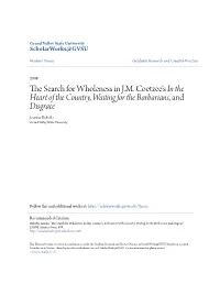 The Search for Wholeness in J.M. Coetzee's in the Heart of The