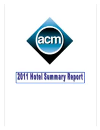 ACM Hotel and Convention Industry Impact Report 2011