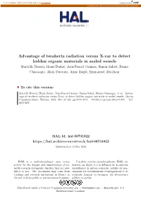 Advantage of Terahertz Radiation Versus X-Ray to Detect Hidden