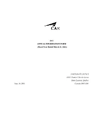 Annual Information Form for FY11