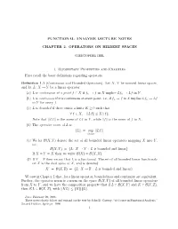 Functional Analysis Lecture Notes Chapter 2. Operators on Hilbert Spaces