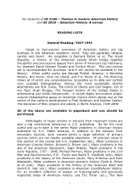 HI 2108 Reading List
