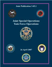 JP 3-05.1 Joint Special Operations Task Force Operations