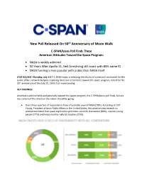 New Poll Released on 50Th Anniversary of Moon Walk