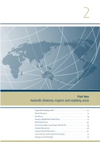 Part Two Austrade Divisions, Regions and Enabling Areas