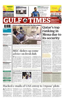 Qatar's Top Ranking in Mena Due to Its Security