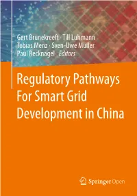Regulatory Pathways for Smart Grid Development in China
