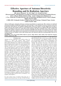 1.Effective Aperture of Antenna Directivity Bounding and Its