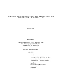 A Rhetorical Analysis of Music As a Mode of Resistance in the 21St Century