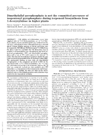Dimethylallyl Pyrophosphate Is Not the Committed Precursor of Isopentenyl Pyrophosphate During Terpenoid Biosynthesis from 1-Deoxyxylulose in Higher Plants