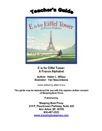 E Is for Eiffel Tower: a France Alphabet