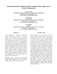 Inferential Statistics Methods and the Computer-Based Approach to Project Management