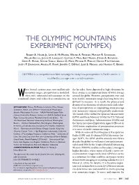 The Olympic Mountains Experiment (Olympex)