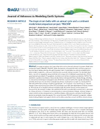 The Tropical Rain Belts with an Annual Cycle and a Continent Model Inter- Accepted 12 NOV 2016 Comparison Project (TRACMIP)