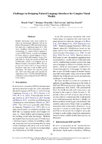Challenges in Designing Natural Language Interfaces for Complex Visual Models