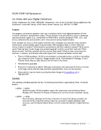 KCAA 2008 Fall Symposium Go Online with Your Digital Collections