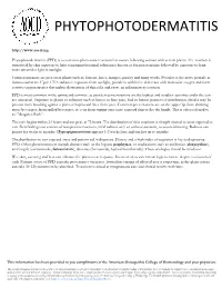 Phytophotodermatitis