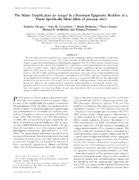 The Maize Unstable Factor for Orange1 Is a Dominant Epigenetic Modifier