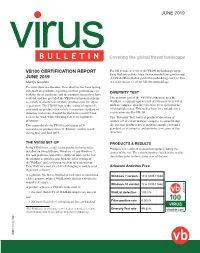 VB100 Certification Report June 2019