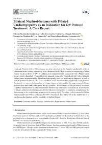 Bilateral Nephroblastoma with Dilated Cardiomyopathy As an Indication for Off-Protocol Treatment: a Case Report