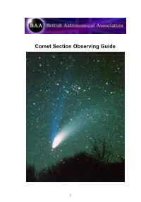 Comet Section Observing Guide