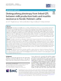 Distinguishing Pleiotropy from Linked QTL Between Milk Production Traits