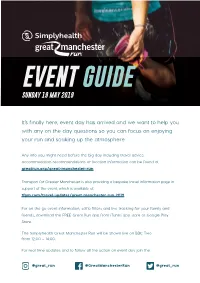 Event Guide Sunday 19 May 2019