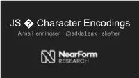 JS Character Encodings