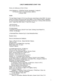 Notes and Addresses in Front of Diary