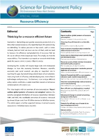 Resource Efficiency