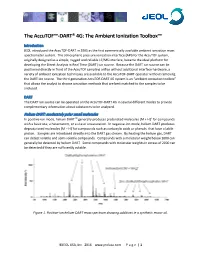 The Accutof™-DART® 4G: the Ambient Ionization Toolbox™