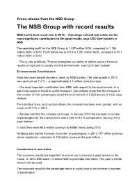 The NSB Group with Record Results