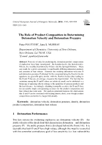 The Role of Product Composition in Determining Detonation Velocity