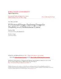 Functional Design: Exploring Design for Disability in a Childrenswear Course Martha L