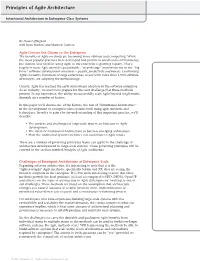 Principles of Agile Architecture