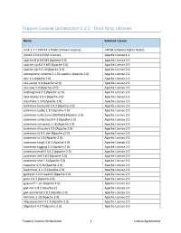 Tripwire Console Orchestrator 5.1.0 - Third Party Libraries