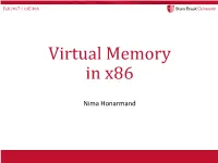 Virtual Memory in X86