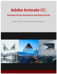 Adobe Animate CC: Introduction to Animation and Interactivity