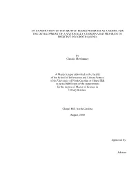 An Examination of the Brittle Books Program As a Model for the Development of a Nationally Coordinated Program to Preserve Recorded Sound