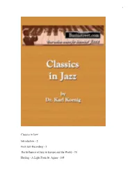 Classics in Jazz