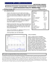 Covad Communications Group, Inc. (NASDAQ: COVD) Initiating Coverage: SELL February 16, 2001