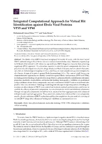 Integrated Computational Approach for Virtual Hit Identification Against