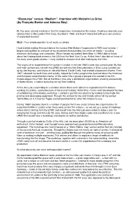 Interview with Malcolm Le Grice (By François Bovier and Adeena Mey)