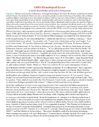LSM's Etymological Errors